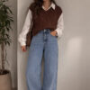 Chaleco de Punto Espresso & Jeans Wide-Leg